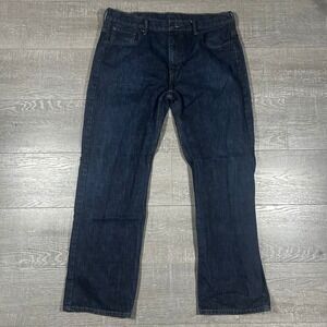 Levis 569 Loose Straight Jeans Mens 36x34 Dark Wash Indigo Blue Denim 00569-0148